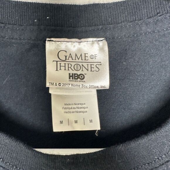 Game of Thrones HBO Jon Snow GOT T Shirt Black Men’s Medium TV Show 2017 Merch - Picture 4 of 5